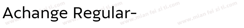 Achange Regular字体转换